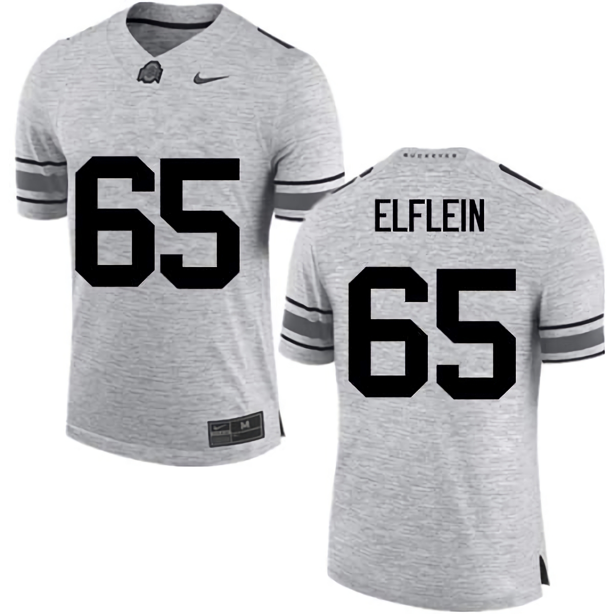 Pat Elflein Ohio State Buckeyes Men's NCAA #65 Nike Gray College Stitched Football Jersey QDK2256LX